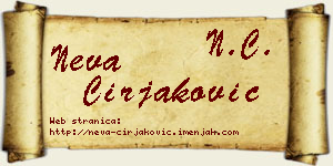 Neva Ćirjaković vizit kartica